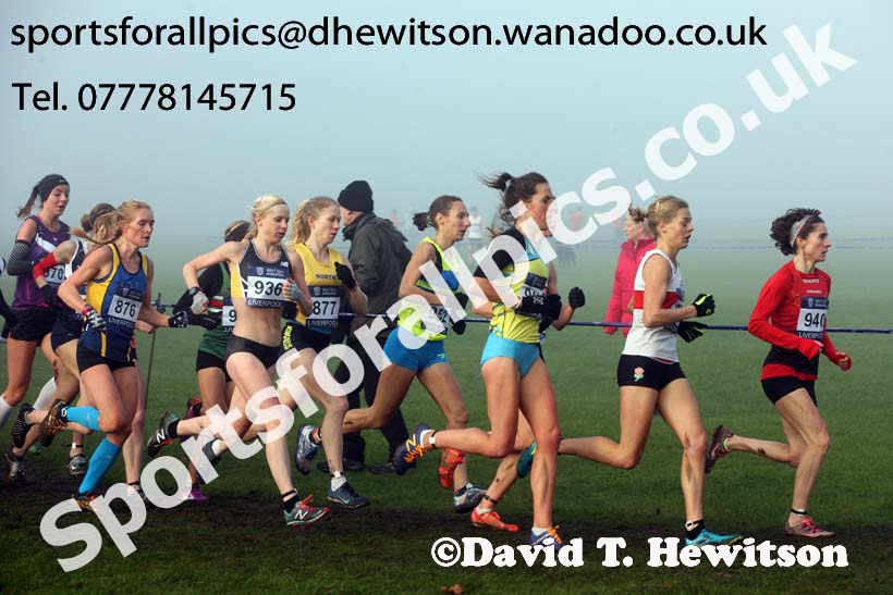 Senior and under-23 women, European Cross Country Trials, Sefton Park, Liverpool. Photo: David T. Hewitson/Sports for All Pics